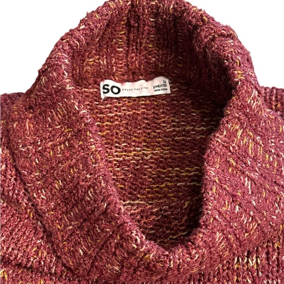 SO® Cropped Mockneck Spacedye Sweater - Picture 3 of 4